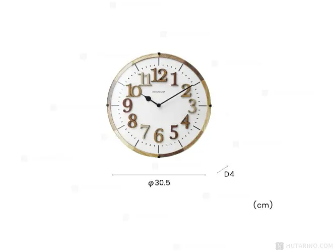 CL-9706 Tiel ティール 電波掛け時計 サイズ表記