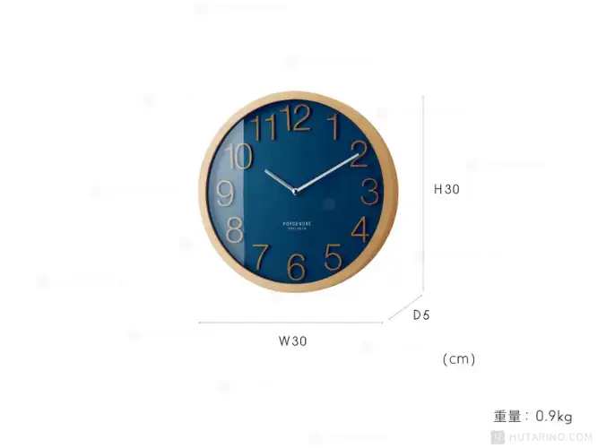 CL-2940 Plock プロック 電波掛け時計 サイズ表記