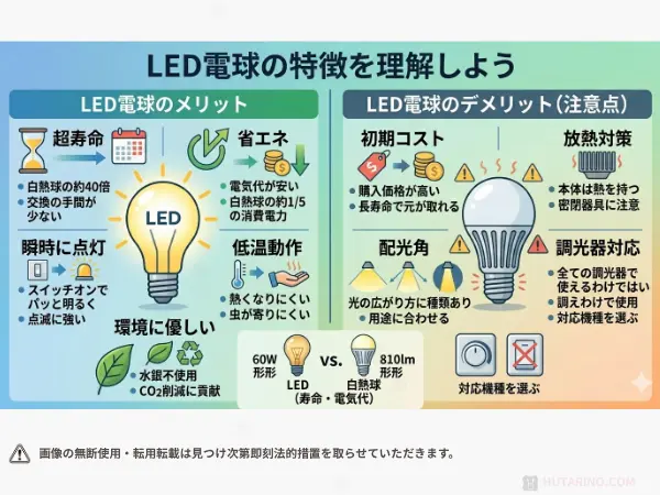 LED電球の特徴メリット・デメリット