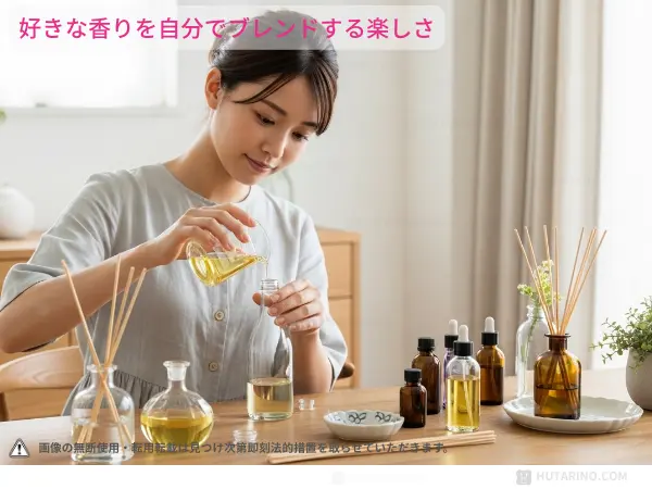 手作りリードディフューザーなら好きな香りをブレンドできる