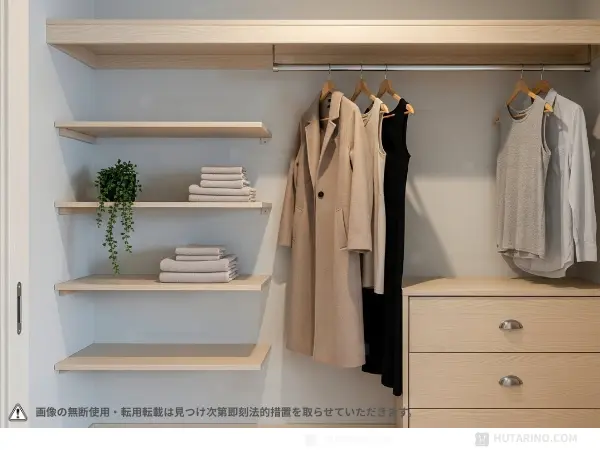 暗くて物を探しにくいクローゼット