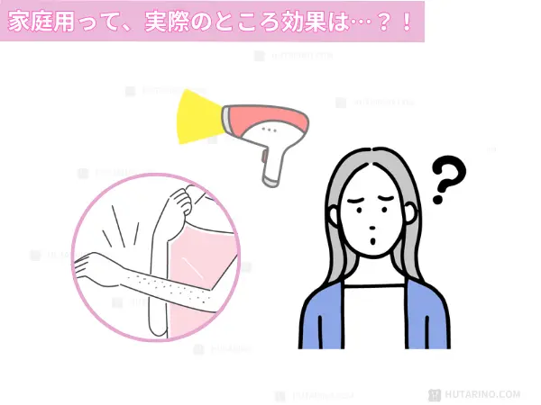 家庭用脱毛器の効果の実感への不安