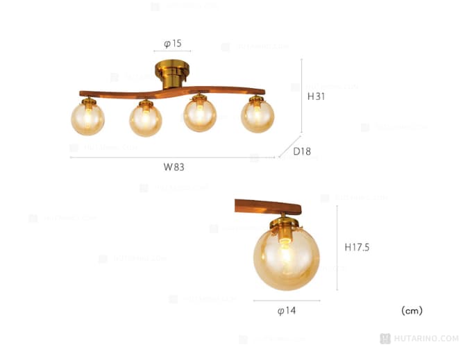 LT-4023 Owen オーウェン シーリングライト サイズ表記