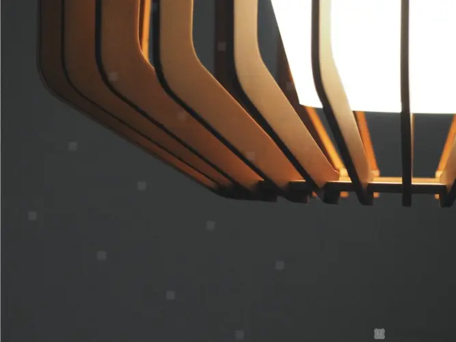 LT-4369-71 Cebolla セボラ ペンダントライト 点灯させて近くで見た写真