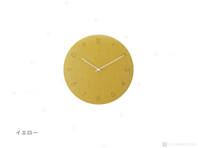 CL-4340 Kalmar カルマル ウォールクロック 静かな時計 単品商品写真 YE イエロー