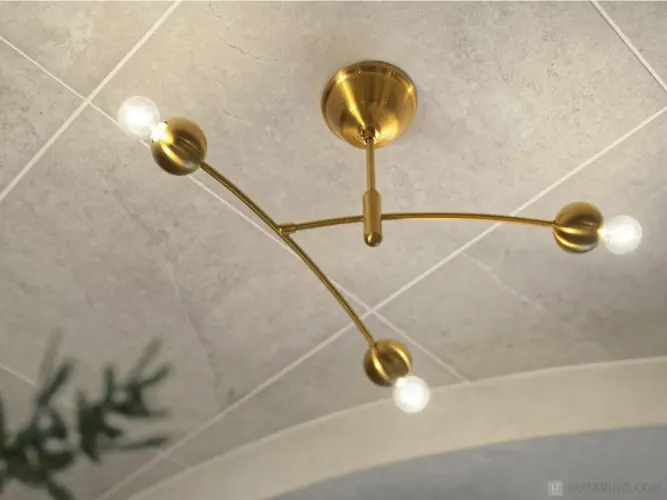 LT-4372 LT-4375Comette コメット シーリングライト ダイニングで見上げた写真