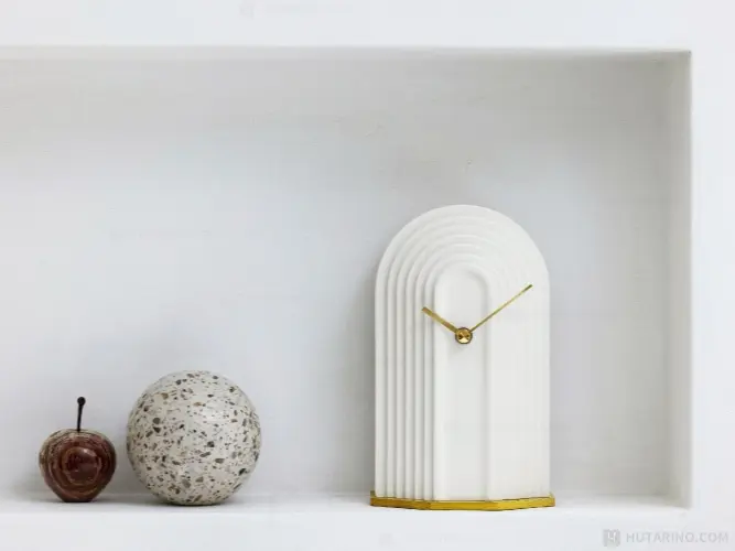 CL-4308 Elima エリマ テーブルクロック 正面から見た写真