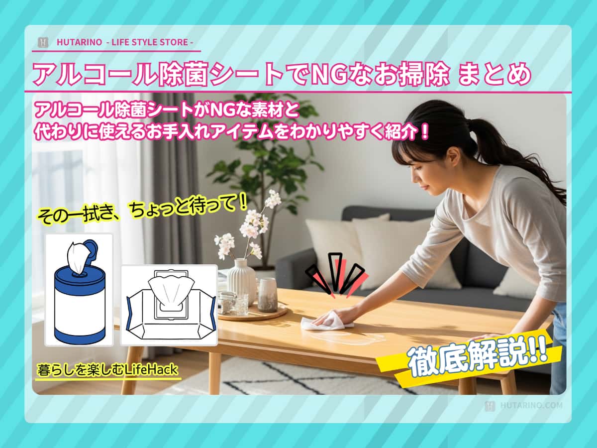 除菌シートで掃除してはいけないものとは？