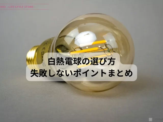 白熱球の選びの注意点 白熱電球の選び方