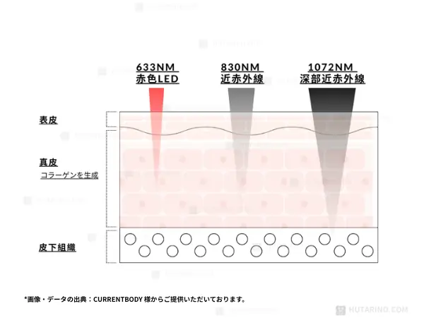 LEDの仕組みと照射範囲（視覚的に理解）/赤色LED（1072nm）