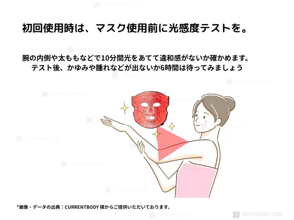LEDライトセラピーマスク シリーズ2 活用シーン 光テストを行う