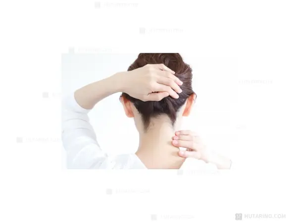 女性のうなじの写真