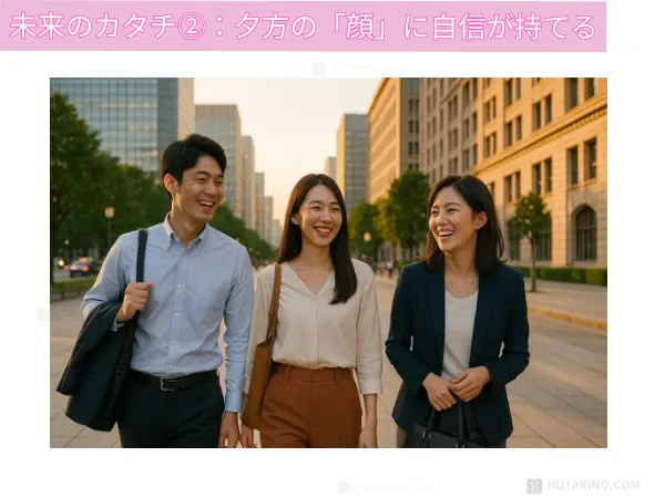 夕方の時間　ヒゲの伸びが気にならなくなり自信が持てる