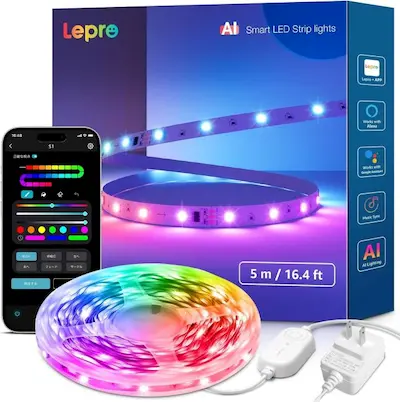 Lepro S1 AI ledテープライト 5m AI照明デザイナー MagicColor 流れるテープ 1600万色