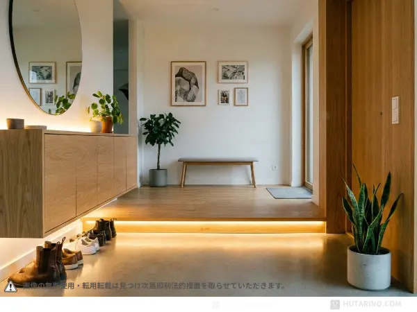 LEDテープライトの実例 玄関でのウェルカムライト