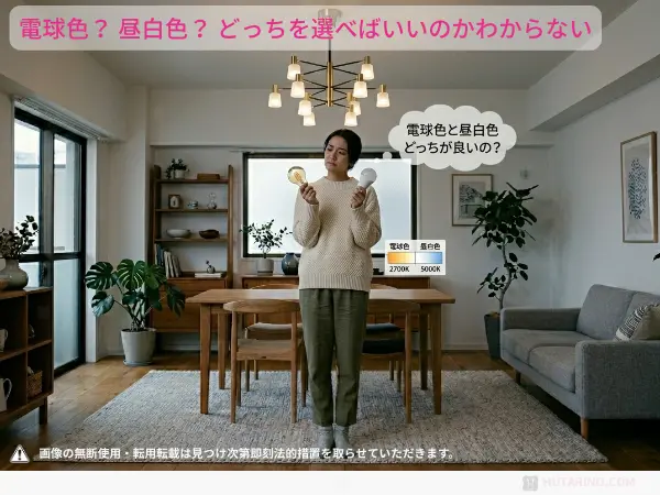「電球色？ 昼白色？ どっちを選べばいいのかわからない」