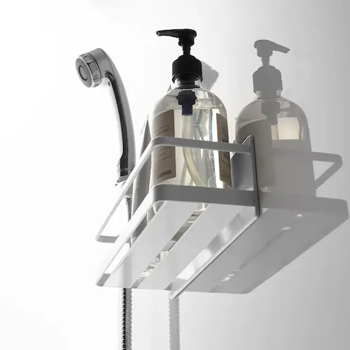 ① 【ボトル底のヌメリ対策】マグネットバスルームラック ミスト ワイド