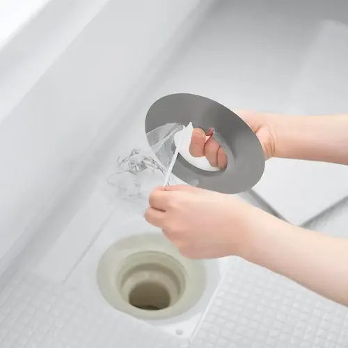 山崎実業 Tower お風呂の排水口ネットホルダー