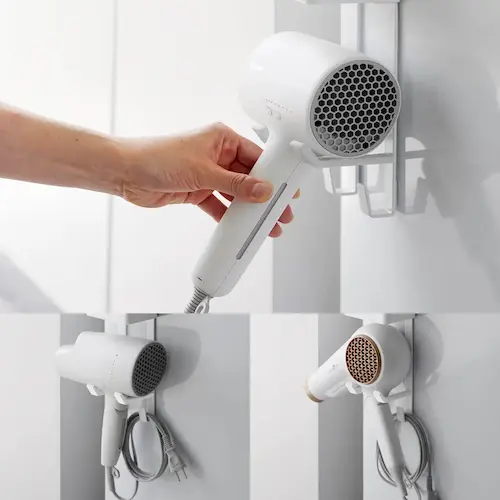 タオル掛け上ドライヤー&ヘアーアイロンホルダー タワー