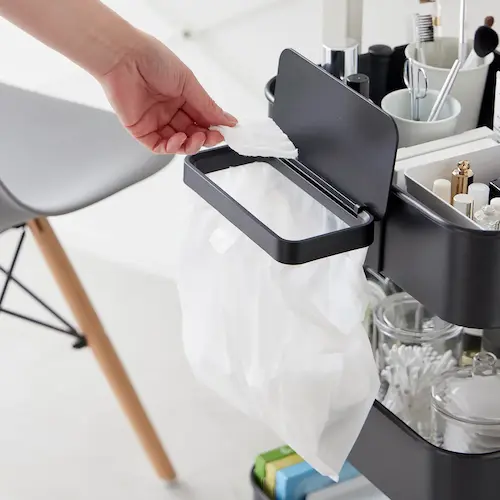 マグネットで壁面に簡単に取り付けできる蓋付きポリ袋ホルダー 山崎実業 tower