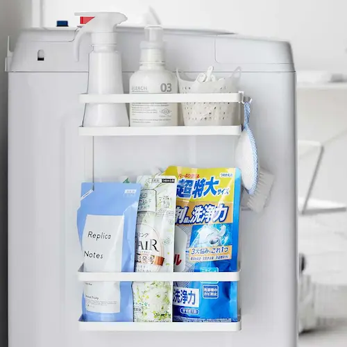 洗濯機横マグネット収納ラック タワー 2段 tower 山崎実業